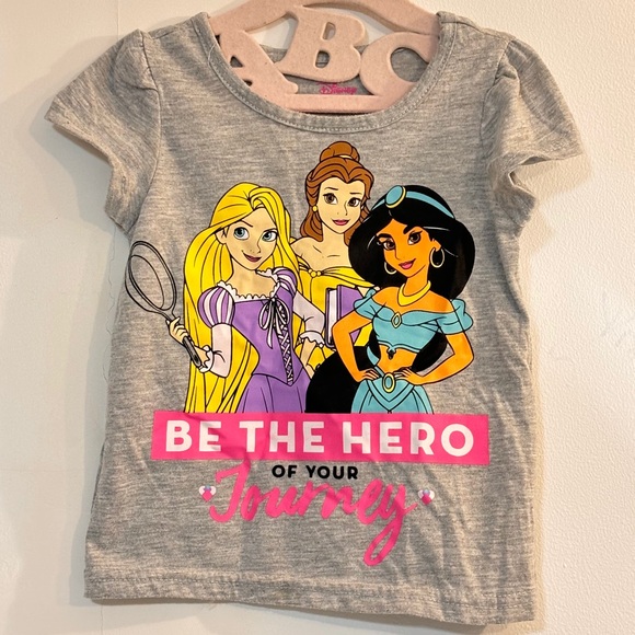 Princess Cinderella Belle and Rapunzel Girls 3 Pk Character Short Sleeve Tees 2T - Picture 4 of 10